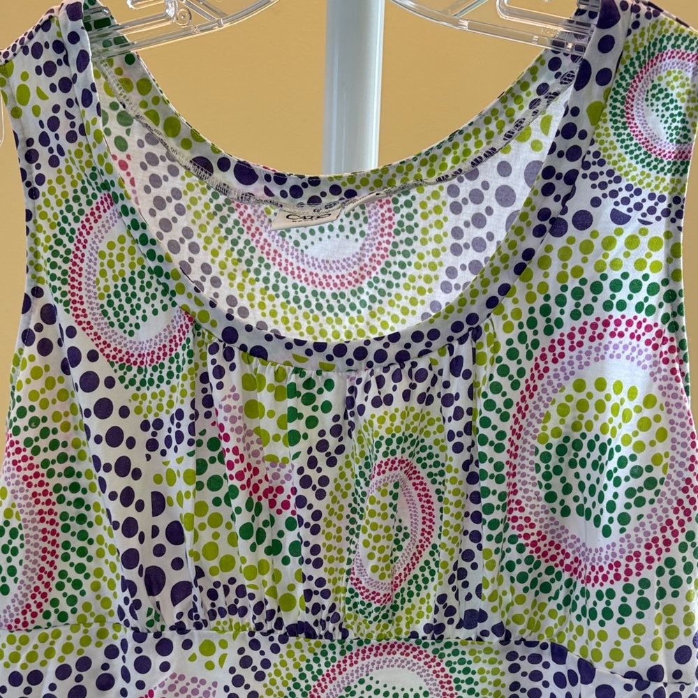 NWOT 18 20 Cato Multicolor Dotted Tank Top